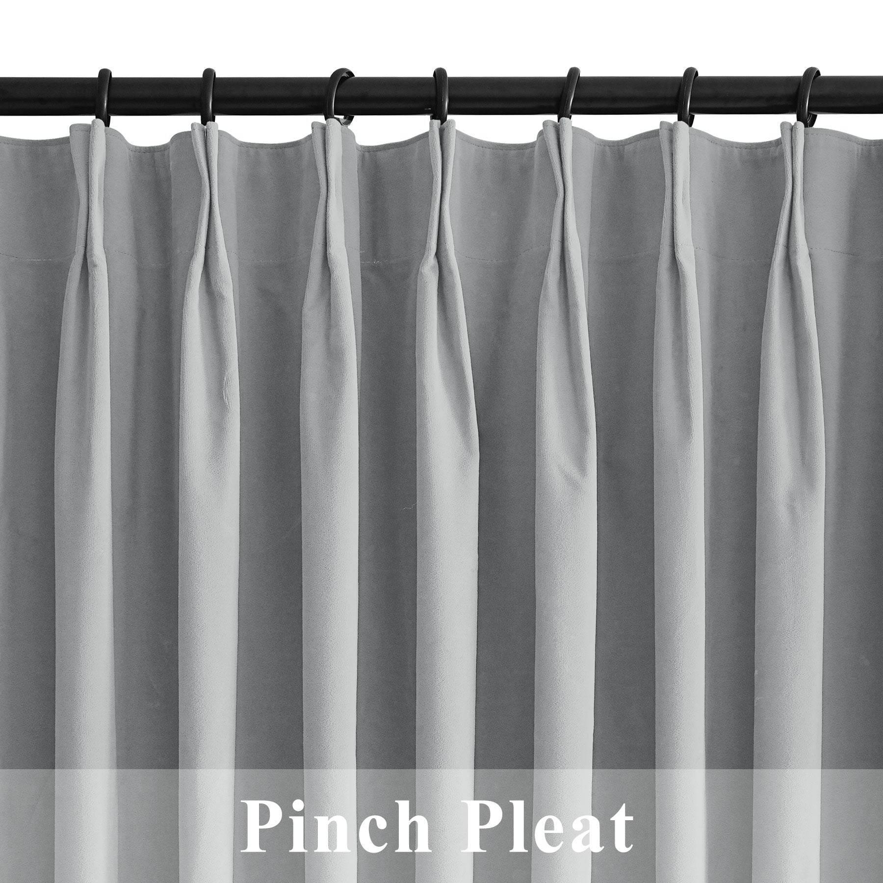 223 Premium 100% Blackout Velvet Drape 280gsm Pinch Pleat - Cololeaf -- #7 Beige
