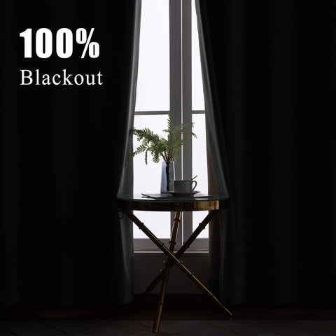 223 Extra Long 100% Blackout Velvet Drape, 280gsm Lightweight Polyester Grommet 1 Panel
