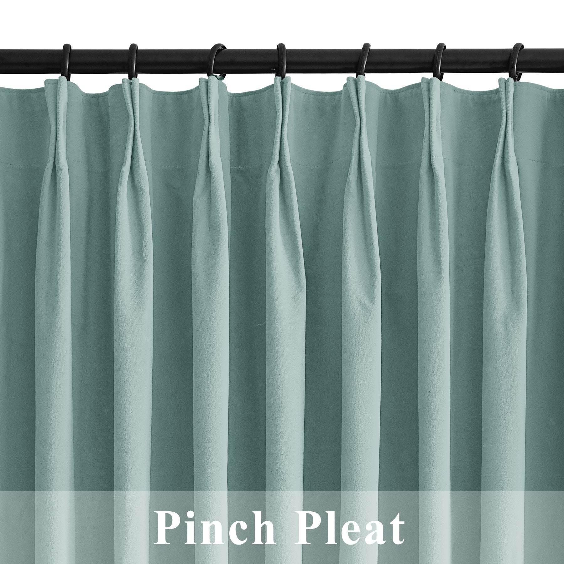 223 Premium 100% Blackout Velvet Drape 280gsm Pinch Pleat - Cololeaf -- #7 Beige