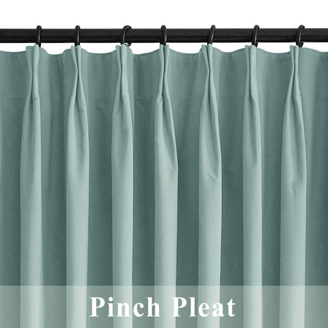 223 Premium 100% Blackout Velvet Drape 280gsm Pinch Pleat - Cololeaf -- #7 Beige