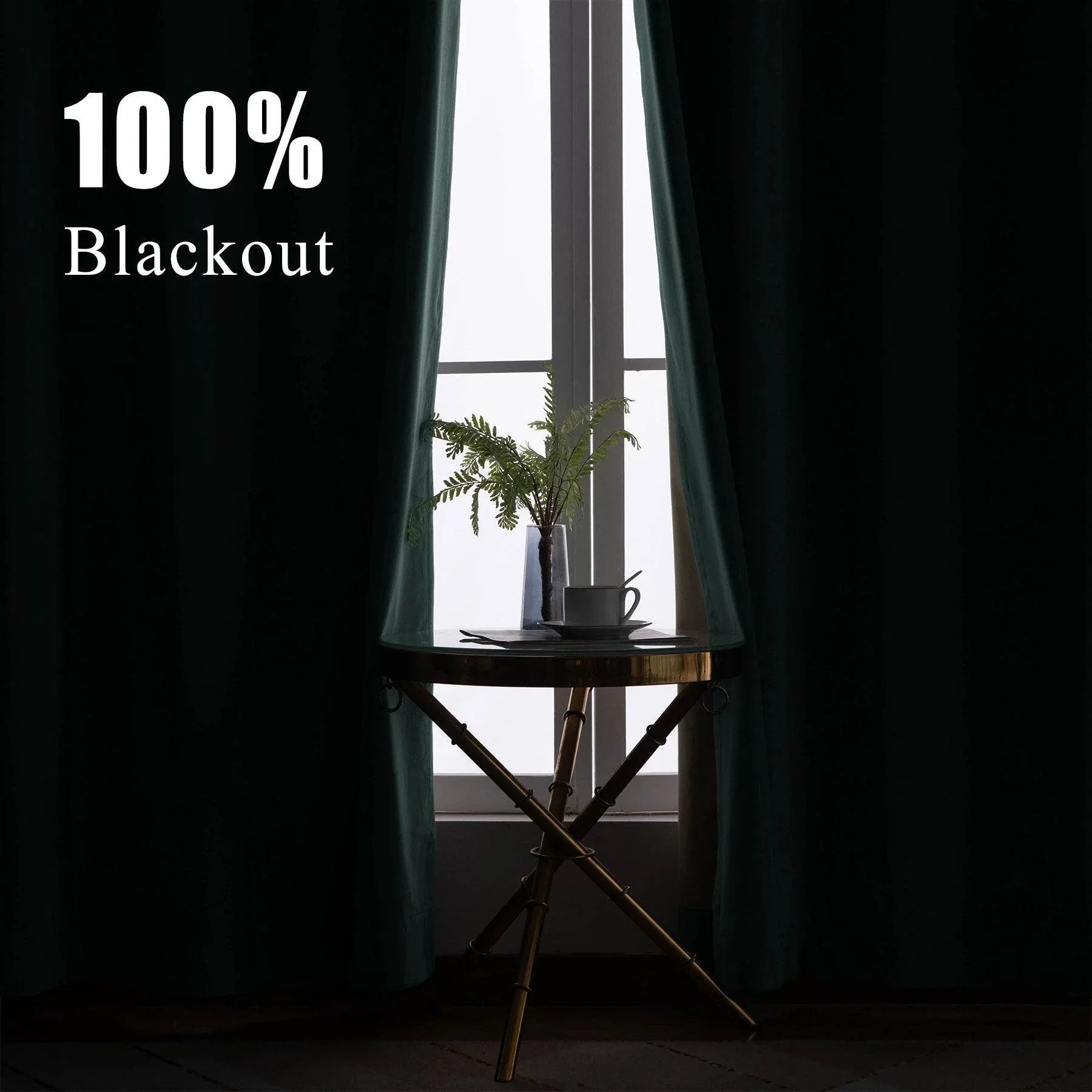 223 Premium 100% Blackout Velvet Drape 280gsm Pinch Pleat - Cololeaf -- #7 Beige