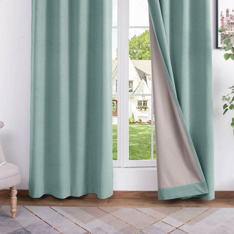223 Premium 100% Blackout Velvet Drape 280gsm Pinch Pleat - Cololeaf -- #7 Beige