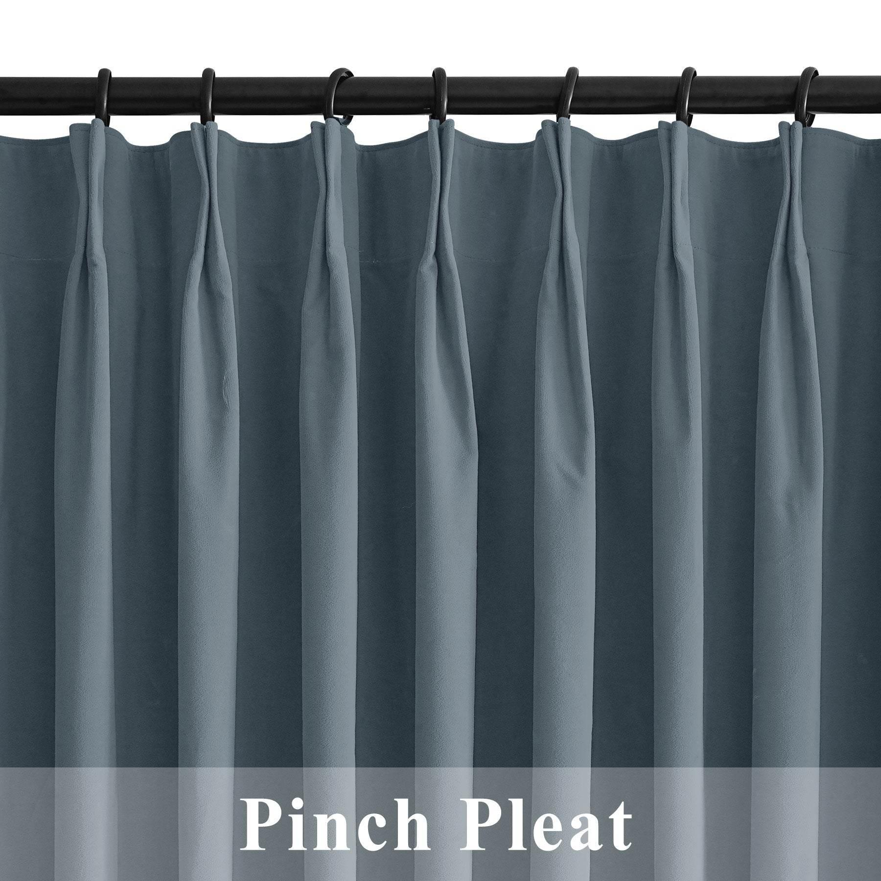 223 Premium 100% Blackout Velvet Drape 280gsm Pinch Pleat - Cololeaf -- #7 Beige