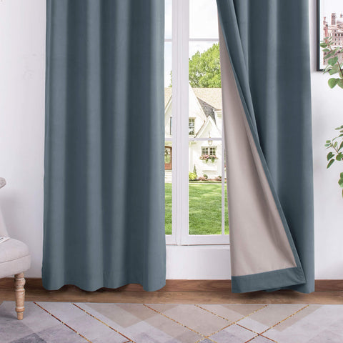 223 Premium 100% Blackout Velvet Drape, 280gsm Polyester Multiple Headers 1 Panel