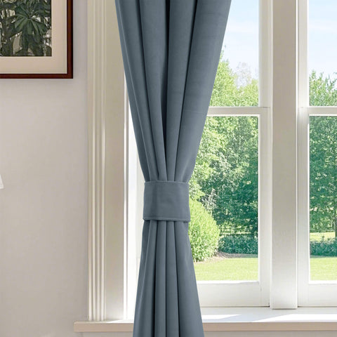 223 Premium 100% Blackout Velvet Drape, 280gsm Polyester Multiple Headers 1 Panel