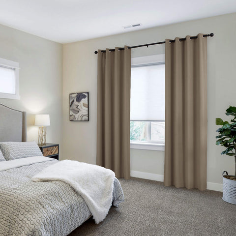 223 Extra Long 100% Blackout Velvet Drape, 280gsm Lightweight Polyester Grommet 1 Panel