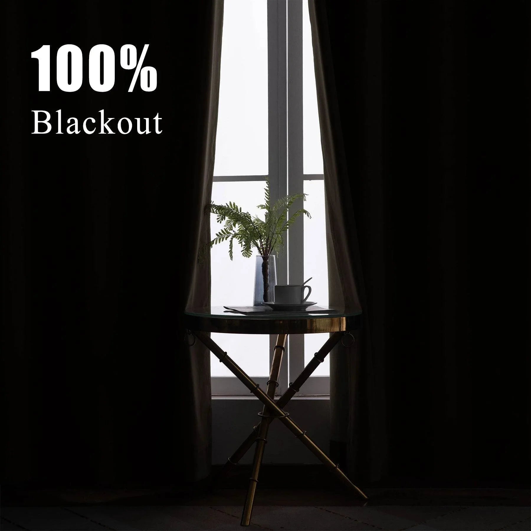 223 Premium 100% Blackout Velvet Drape 280gsm Pinch Pleat - Cololeaf -- #7 Beige