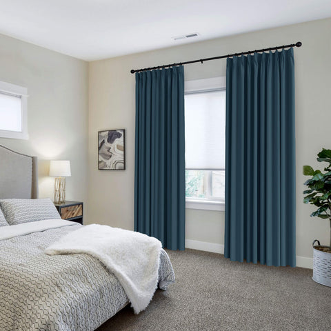 223 Soft Velvet Drape 100% Blackout for Home Theater Flat Hooks 1 Panel