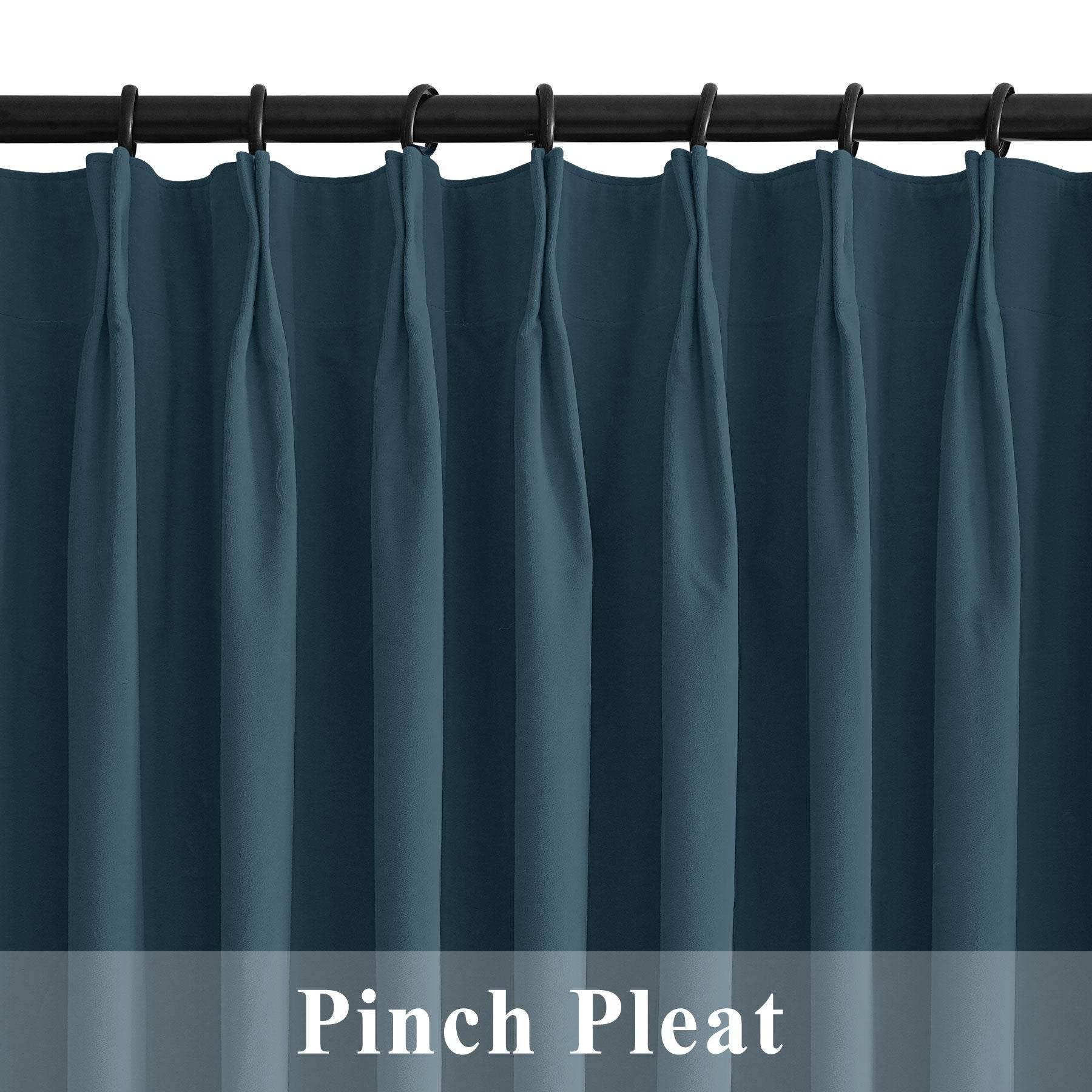 223 Premium 100% Blackout Velvet Drape 280gsm Pinch Pleat - Cololeaf -- #7 Beige