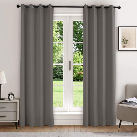223 Extra Long 100% Blackout Velvet Drape, 280gsm Lightweight Polyester Grommet 1 Panel