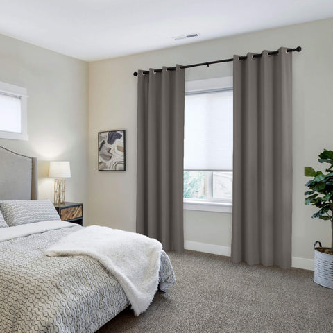223 Extra Long 100% Blackout Velvet Drape, 280gsm Lightweight Polyester Grommet 1 Panel