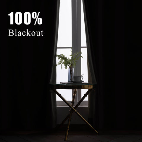 223 Extra Long 100% Blackout Velvet Drape, 280gsm Lightweight Polyester Grommet 1 Panel
