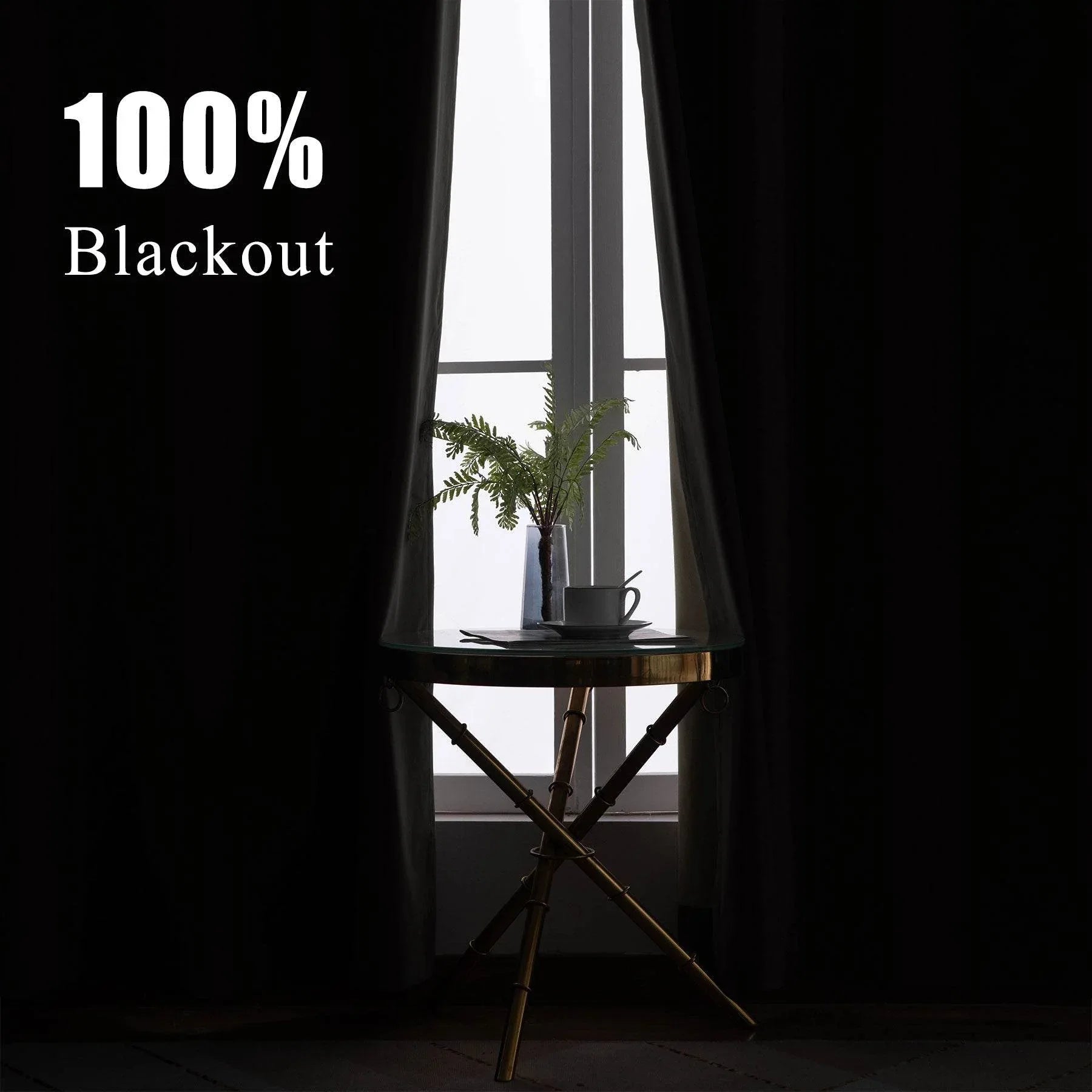 223 Premium 100% Blackout Velvet Drape 280gsm Pinch Pleat - Cololeaf -- #7 Beige