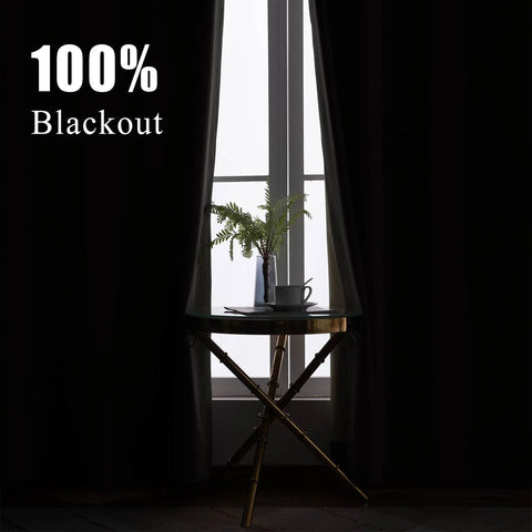 223 Premium 100% Blackout Velvet Drape 280gsm Pinch Pleat - Cololeaf -- #7 Beige