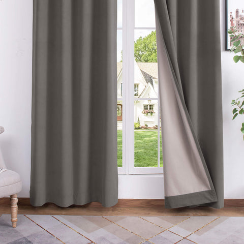 223 Soft Velvet Drape 100% Blackout for Home Theater Flat Hooks 1 Panel