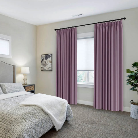 223 Premium 100% Blackout Velvet Drape 280gsm Pinch Pleat - Cololeaf -- #7 Beige