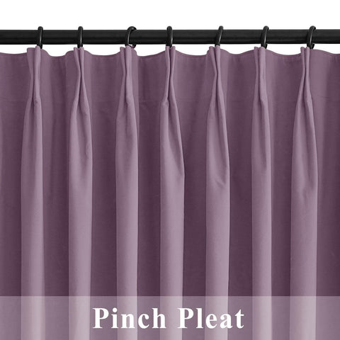 223 Premium 100% Blackout Velvet Drape 280gsm Pinch Pleat - Cololeaf -- #7 Beige