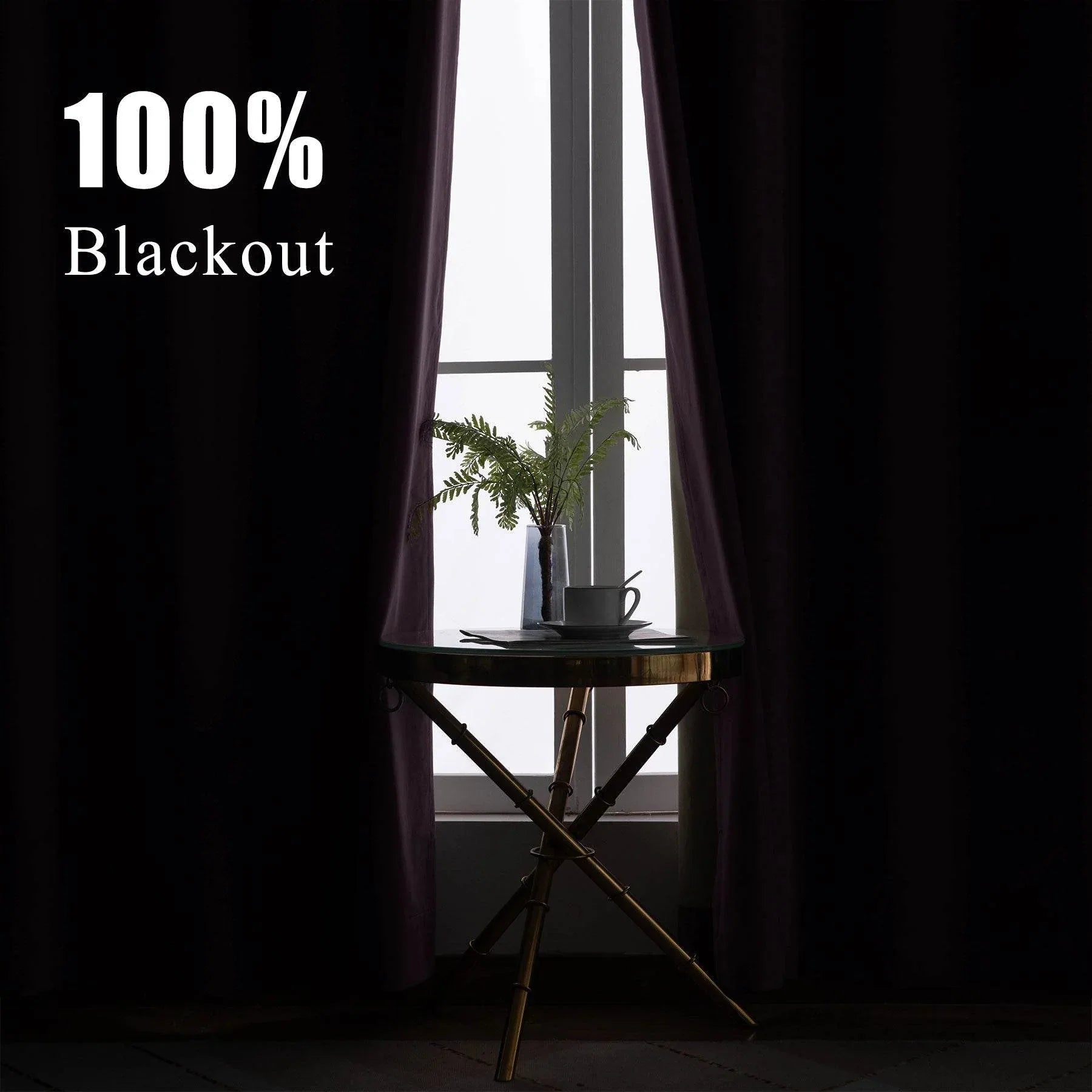 223 Premium 100% Blackout Velvet Drape 280gsm Pinch Pleat - Cololeaf -- #7 Beige