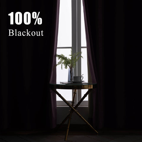 223 Extra Long 100% Blackout Velvet Drape, 280gsm Lightweight Polyester Grommet 1 Panel