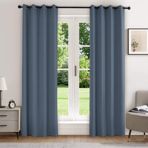 223 Extra Long 100% Blackout Velvet Drape, 280gsm Lightweight Polyester Grommet 1 Panel