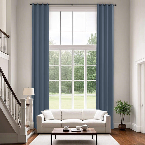 223 Extra Long 100% Blackout Velvet Drape, 280gsm Lightweight Polyester Grommet 1 Panel