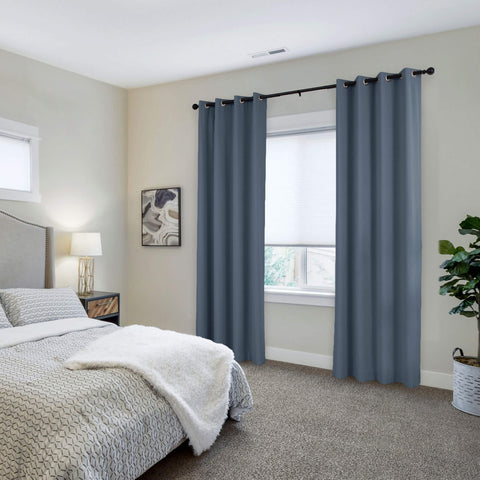 223 Extra Long 100% Blackout Velvet Drape, 280gsm Lightweight Polyester Grommet 1 Panel