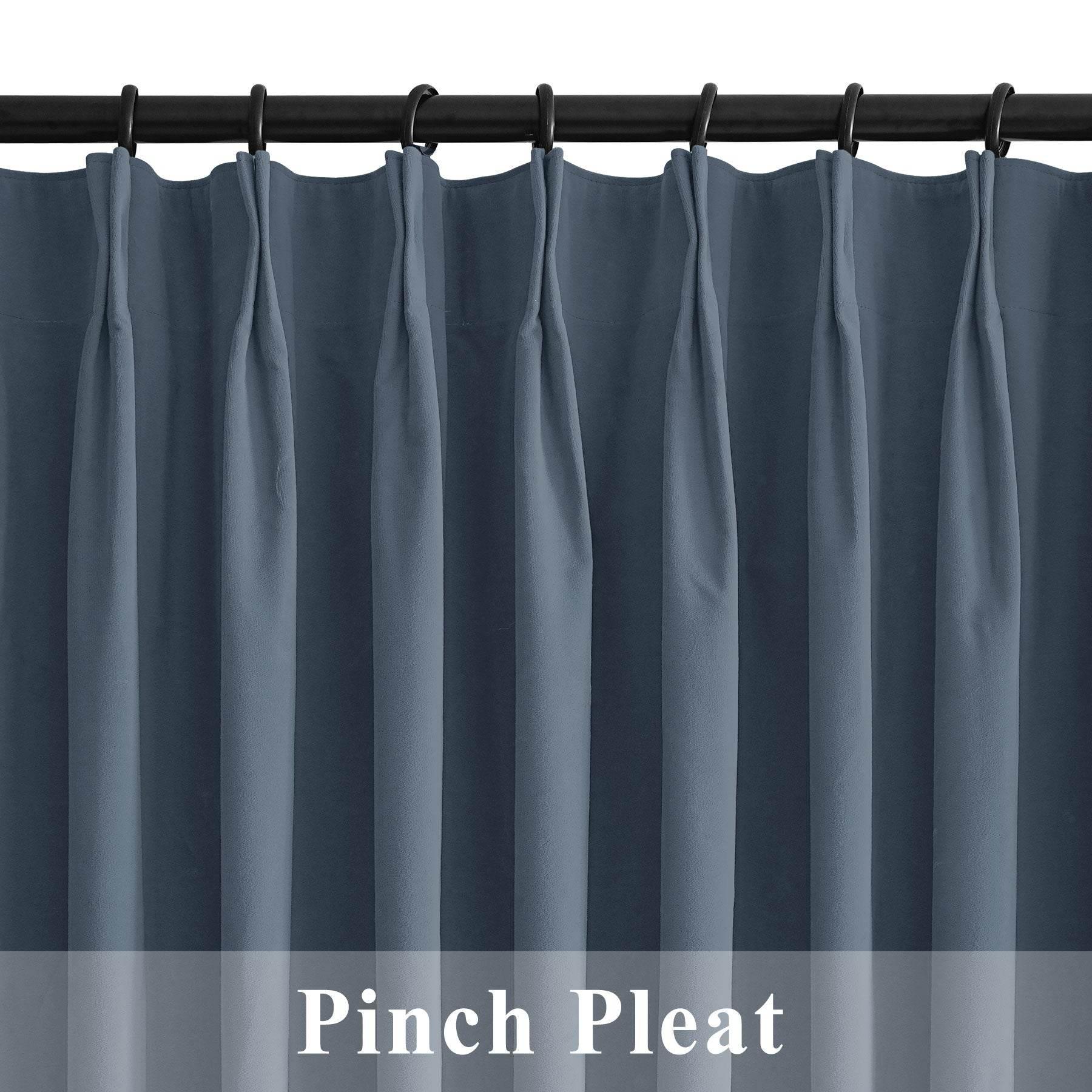223 Premium 100% Blackout Velvet Drape 280gsm Pinch Pleat - Cololeaf -- #7 Beige