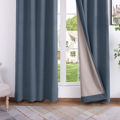 223 Premium 100% Blackout Velvet Drape, 280gsm Polyester Multiple Headers 1 Panel