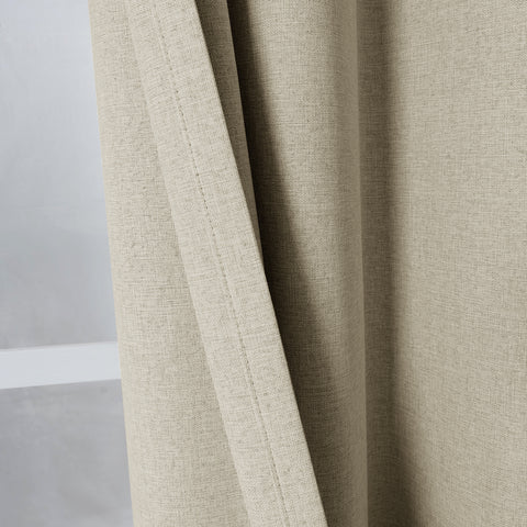 3009 Reversible 100% Blackout Linen Blend Curtain Pinch Pleat 1 Panel
