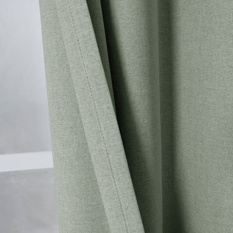 3009 Reversible 100% Blackout Linen Blend Curtain Grommet 1 Panel
