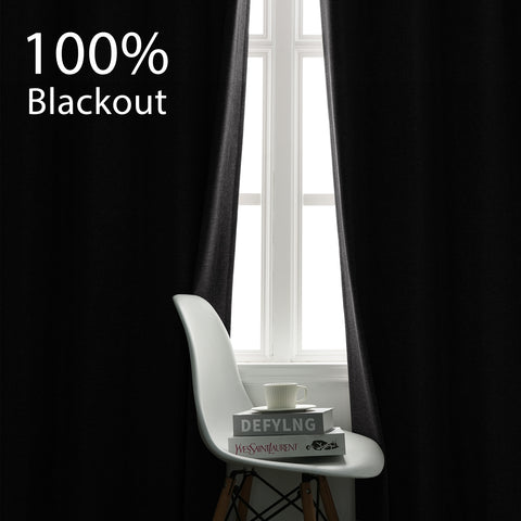 3009 Reversible 100% Blackout Linen Blend Curtain Pinch Pleat 1 Panel
