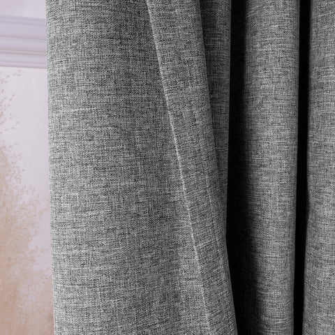 3009 Reversible 100% Blackout Linen Blend Curtain Pinch Pleat 1 Panel