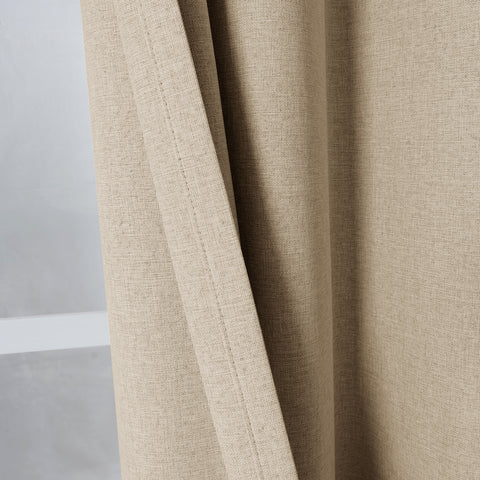 3009 Reversible 100% Blackout Linen Blend Curtain Pinch Pleat 1 Panel