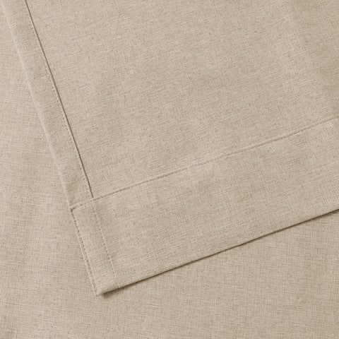3009 Reversible 100% Blackout Linen Blend Curtain Grommet 1 Panel