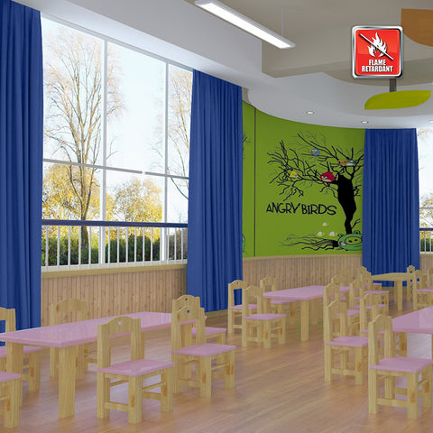 Regal Flame Retardant Fire Resistant Curtains Thermal Insulated Blackout for Office, Hotel, School Grommet 1 Panel