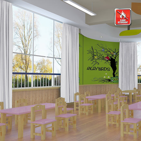 Regal Flame Retardant Fire Resistant Curtains Thermal Insulated Blackout for Office, Hotel, School Grommet 1 Panel