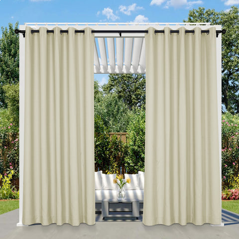 Thalia Linen Blend Outdoor Curtain Custom Made 1 Panel