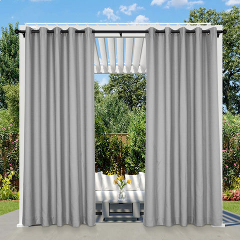 Thalia Linen Blend Outdoor Curtain Custom Made 1 Panel
