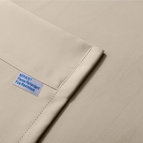 Regal Flame Retardant Fire Resistant Curtains Thermal Insulated Blackout for Office, Hotel, School Grommet 1 Panel