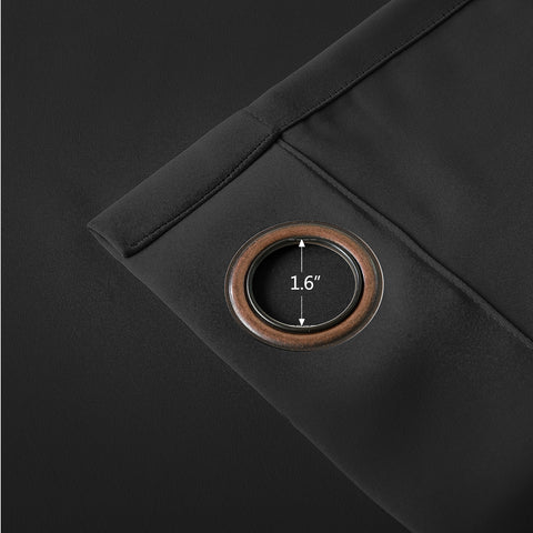 Regal Flame Retardant Fire Resistant Curtains Thermal Insulated Blackout for Office, Hotel, School Grommet 1 Panel