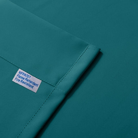 Regal Flame Retardant Fire Resistant Curtains Thermal Insulated Blackout for Office, Hotel, School Grommet 1 Panel