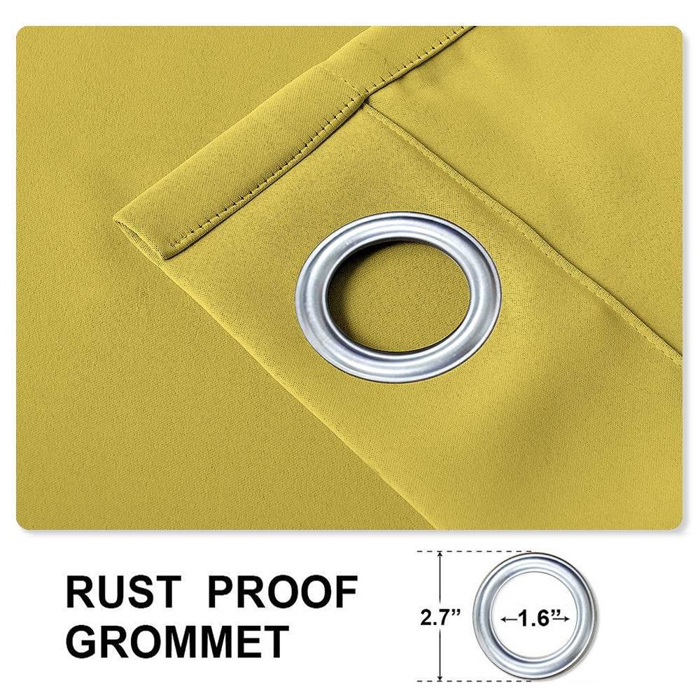 Rose Extra Wide Outdoor Curtains Waterproof Thermal Insulated Blackout Top Grommet - Cololeaf -- Beige