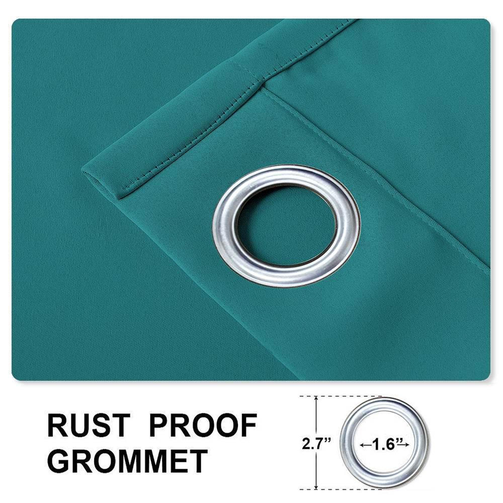 Rose Extra Wide Outdoor Curtains Waterproof Thermal Insulated Blackout Top Grommet - Cololeaf -- Beige