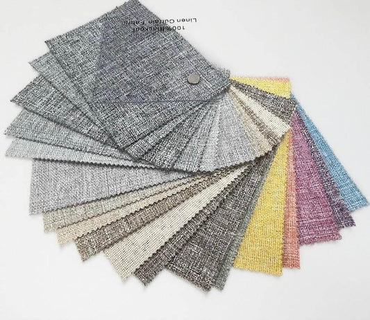 3009 Fabric Sample Book, 100% Blackout - Linen Blend, 285 gsm - Cololeaf -- 