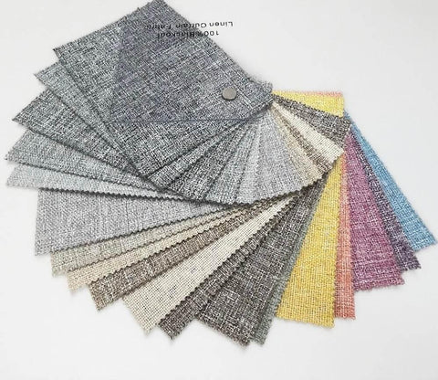 3009 Fabric Sample Book, 100% Blackout - Linen Blend, 285 gsm - Cololeaf -- 