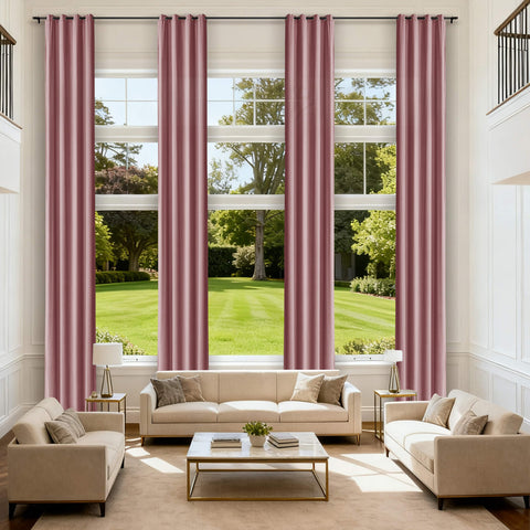 MJ11 Extra Long Soft Velvet Blackout Drapes For Loft Living Room Grommet 1 Panel