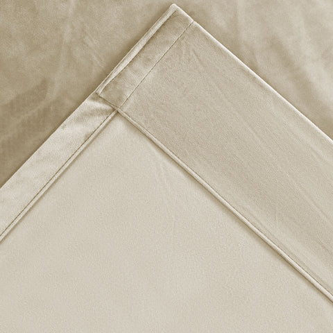 MJ11 Extra Long Soft Velvet Blackout Drapes For Loft Living Room Grommet 1 Panel