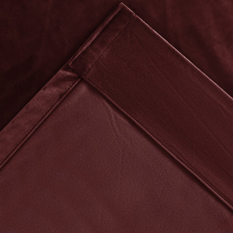 MJ11 Soft Soundproof Luxury Velvet Blackout Drapes Back Tab and Rod Pocket 2 In 1 (1 Panel)