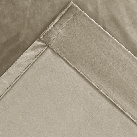 MJ11 Soft Soundproof Luxury Velvet Blackout Drapes Back Tab and Rod Pocket 2 In 1 (1 Panel)