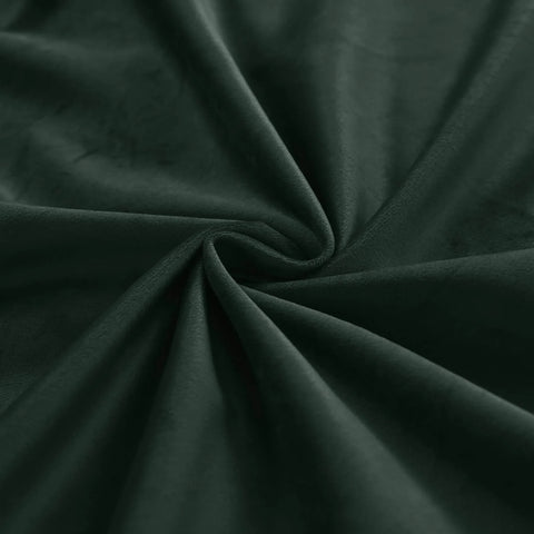 MJ11 Soft Soundproof Luxury Velvet Blackout Drapes Back Tab and Rod Pocket 2 In 1 - Cololeaf -- 107# Moss